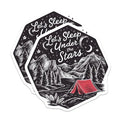 (2 Pack) Let's Sleep Under The Stars Magnets - Camping Tent Magnets - Outdoor Adventure Magnets - Nature Lover Magnets - 5" On Longest Side - for Cars, Fridges, Toolboxes - Made in USA - MAG4067