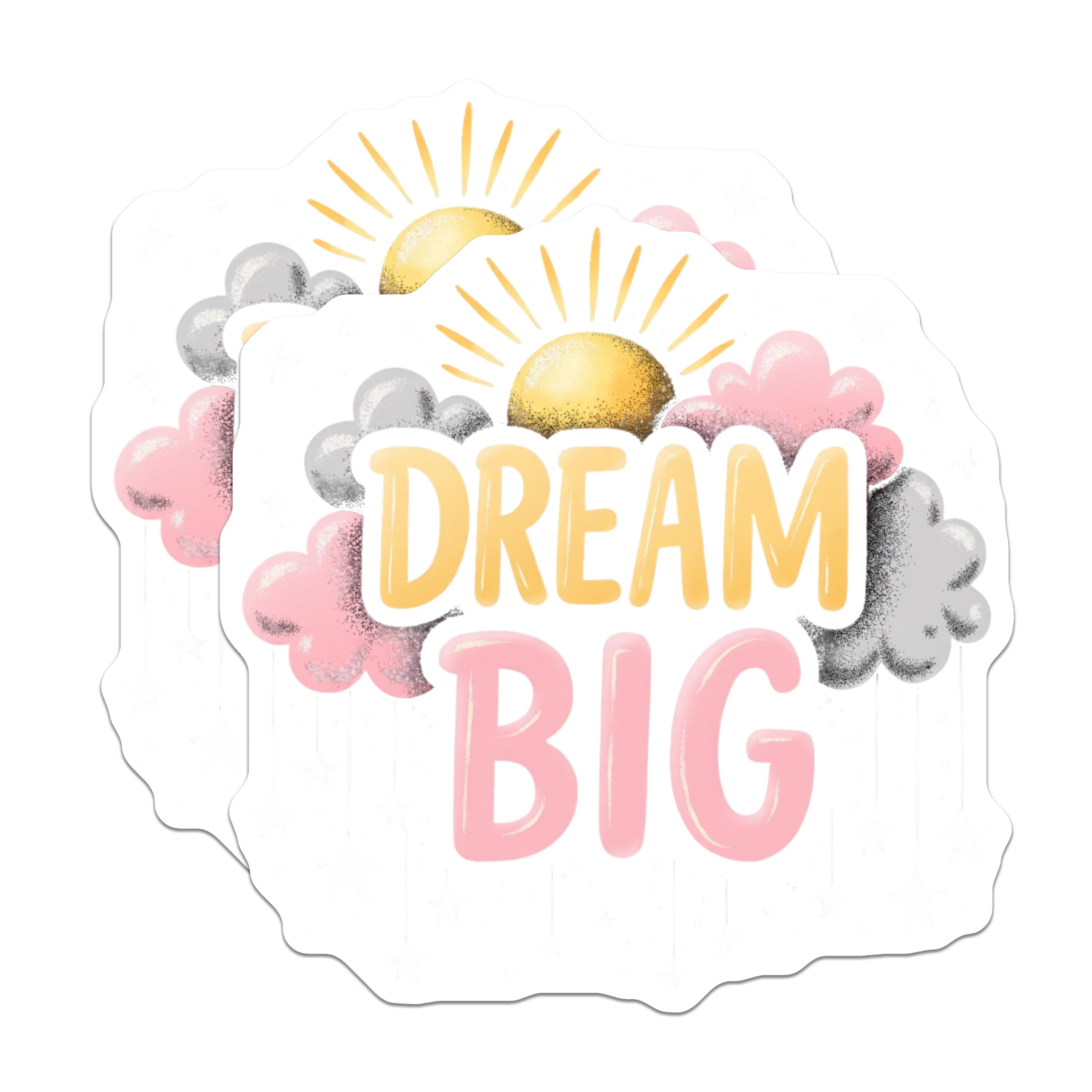 (2 Pack) Dream Big Magnets - Inspirational Decor - Nursery Room Accessory - Positive Affirmation Art - 5 Inches On Longest Side - Thick Durable Magnet - Made in USA - MAG36945