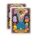 (2 Pack) Crochet Yarn Magnets - The Hooker Tarot Card - Crafting Humor Fridge Decor - 5 Inches On Longest Side - Thick Durable Magnet - Made in USA - MAG21427