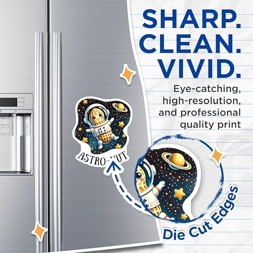 (2 Pack) Astro-Nut Magnets - Space-Themed Kitchen Decor - 5" On Longest Side - for Cars, Fridges, Toolboxes - Made in USA - MAG7588