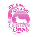 (2 Pack) Corgi Lover Magnets - Girl Who Loves Corgis - Pink Dog Breed Decor - 5" On Longest Side - Premium Magnet - for Cars, Refrigerators, Toolboxes, Lockers - Made in USA - MAG18739