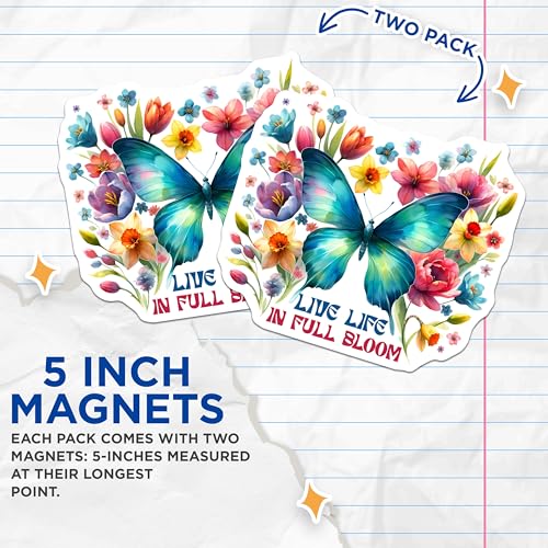 (2 Pack) 5" On Longest Side Magnet - Sticks to Smooth Flat Surfaces - Made in USA - MAG10071