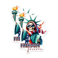 (2 Pack) Liberty Skull Stickers - Freedom Forever Decals - Patriotic Skull - USA Theme - 5" On Longest Side - Sticks to Smooth Flat Surfaces - Made in USA - BMCS7925