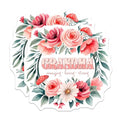 (2 Pack) Grandma Magnets Magnets - Floral Artwork - Grandma Appreciation - 5" On Longest Side - Made in USA - Sticks to Refrigerators & Metal Surfaces - MAG8470