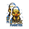 (2 Pack) Duck Fiabetes Magnets - Diabetes Awareness Support - Cute Duckling Illustration - 5" On Longest Side - Premium Magnet - for Cars, Refrigerators, Toolboxes, Lockers - Made in USA - MAG16762