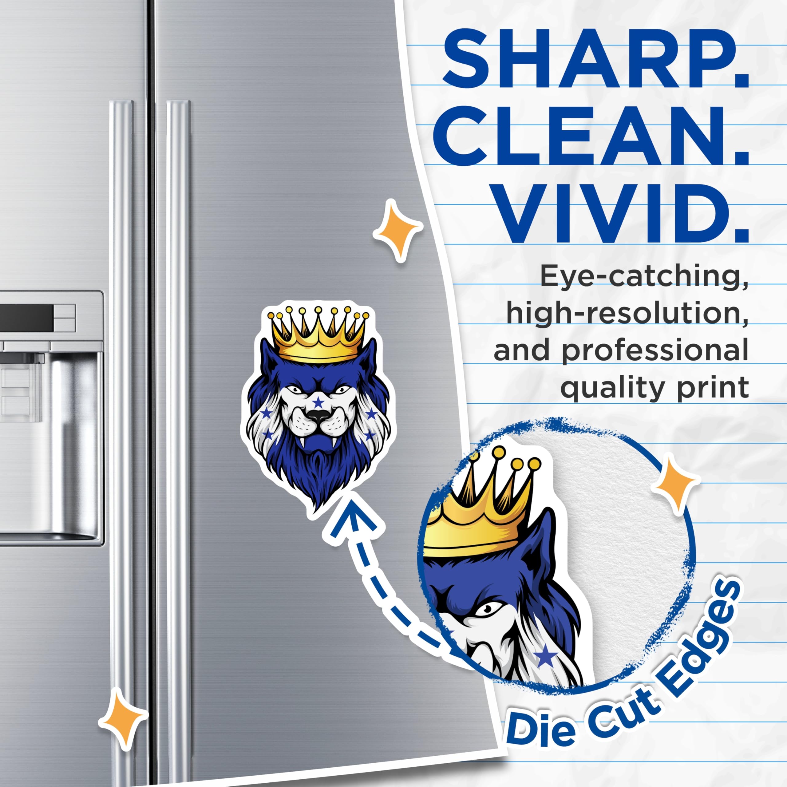 (2 Pack) Honduras Lion Crown Magnets - Honduran Pride Decor - Flag Lion Magnets - 5" On Longest Side - Premium Magnet - for Cars, Refrigerators, Toolboxes, Lockers - Made in USA - MAG18216