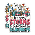 (2 Pack) Resilience Quote Magnets - Empowering Saying - Survivor Boho Floral Decor - 5 Inches On Longest Side - Thick Durable Magnet - Made in USA - MAG24820