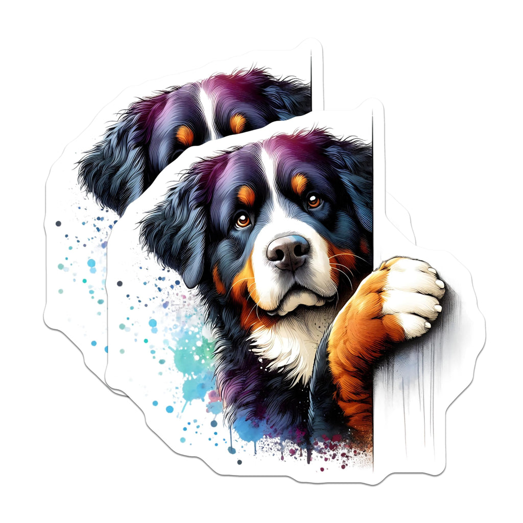 (2 Pack) Bernese Mountain Dog Magnets - Dog Breed Decor - Pet Lover Fridge Magnets - 5" On Longest Side - Premium Magnet - for Cars, Refrigerators, Toolboxes, Lockers - Made in USA - MAG15071