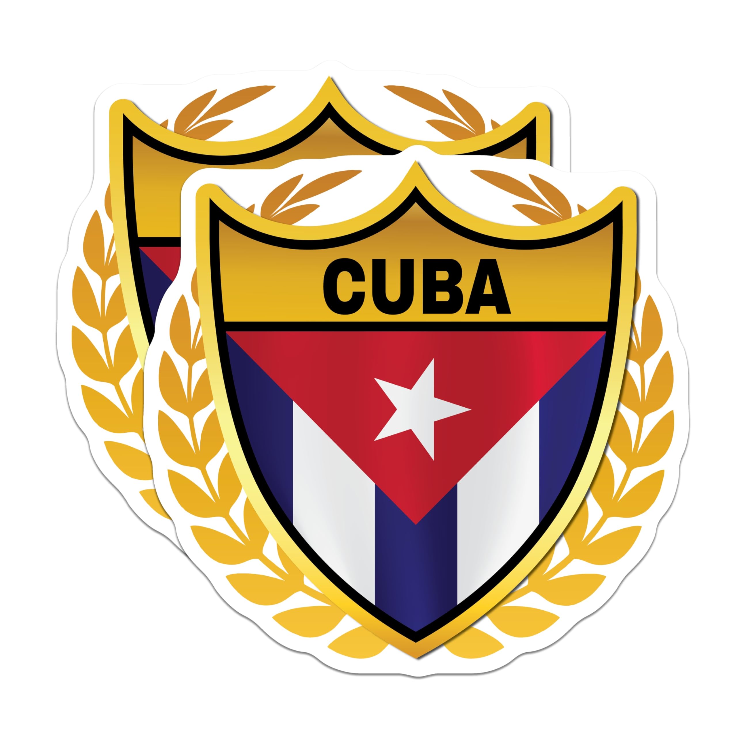 (2 Pack) Cuba Flag Magnets - Cuban Pride Decor - Souvenir Magnet Set - 5" On Longest Side - Premium Magnet - for Cars, Refrigerators, Toolboxes, Lockers - Made in USA - MAG18305