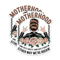 (2 Pack) Motherhood Magnets - Rockin Mom Life - Messy Bun Leopard Print - 5 Inches On Longest Side - Thick Durable Magnet - Made in USA - MAG23045