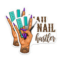 (2 Pack) Nail Hustler Magnets - Nail Tech Supplies - Beauty Salon Decor - 5 Inches On Longest Side - Thick Durable Magnet - Made in USA - MAG27372