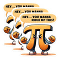(3 Pack) Angry Pi Decals - Funny Math Pun - Laptop Decals - 3 Inches On Longest Side - Easy Peel & Apply - Made in USA - 3MCS6930