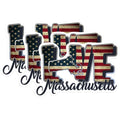 (3 Pack) Massachusetts Decals - American Flag Decal - State Love Decal - 3 Inches On Longest Side - Easy Peel & Apply - Made in USA - 3MCS0312