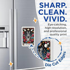 (2 Pack) Zebra Magnets - Floral Animal Magnets - Unique Zebra Artwork Magnets - 5" On Longest Side - for Cars, Fridges, Toolboxes - Made in USA - MAG4493