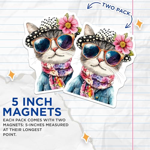 (2 Pack) Fun Kitchen Decor Magnet - 5" On Longest Side - Sticks to Smooth Flat Surfaces - Made in USA - MAG9506
