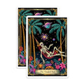(2 Pack) The Tangled Rest Artwork Magnet - Tropical Skeleton Decor - 5" On Longest Side - Sticks to Smooth Flat Surfaces - Made in USA - MAG10019