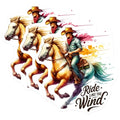 (3 Pack) Cowboy Decals - Horse Rider - Ride Like The Wind Decal- 3 Inches On Longest Side - Easy Peel & Apply - Made in USA - 3MCS5673