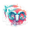 (2 Pack) Aries Zodiac Stickers - Astrology Decals - Horoscope Sign Art - 5" On Longest Side - Sticks to Smooth Flat Surfaces - Made in USA - BMCS6493