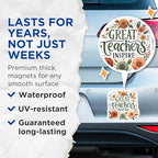 (2 Pack) Great Teachers Inspire Magnets - Teacher Appreciation Gifts - Floral - 5" On Longest Side - for Cars, Fridges, Toolboxes - Made in USA - MAG4417