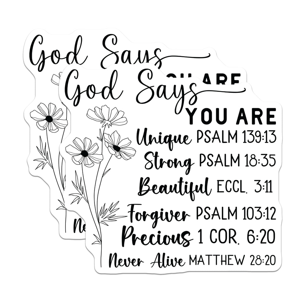 (2 Pack) God Says You are Magnets - Christian Affirmation Decor - Bible Verse Encouragement for Women - 5 Inches On Longest Side - Thick Durable Magnet - Made in USA - MAG25595