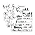 (2 Pack) God Says You are Magnets - Christian Affirmation Decor - Bible Verse Encouragement for Women - 5 Inches On Longest Side - Thick Durable Magnet - Made in USA - MAG25595