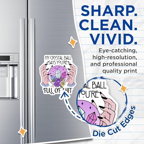 (2 Pack) My Crystal Ball Says You're Full of Shit Magnets - Humor Magnet - Funny Fridge - 5" On Longest Side - for Cars, Fridges, Toolboxes - Made in USA - MAG4159