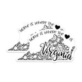 (2 Pack) Home is Where The Heart is Magnets Magnets - Virginia State Quote - Zentangle Art - 5" On Longest Side - Made in USA - Sticks to Refrigerators & Metal Surfaces - MAG9097