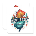 (2 Pack) New Jersey Travel Stickers - Cityscape Stickers - State Pride Art Stickers - 5" On Longest Side - Sticks to Smooth Flat Surfaces - Made in USA - BMCS5218
