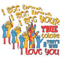 (3 Pack) Autism Awareness Decals - True Colors Puzzle - Laptop Decal - 3 Inches On Longest Side - Easy Peel & Apply - Made in USA - 3MCS8465
