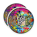 (2 Pack) Hope Autism Awareness Magnets - Puzzle Piece Ribbon Art - Diverse Pattern Colorful Design - 5 Inches On Longest Side - Thick Durable Magnet - Made in USA - MAG24940