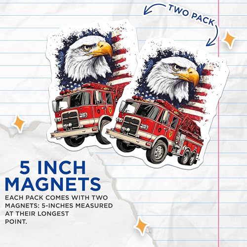 (2 Pack) 5" On Longest Side Magnet - Sticks to Smooth Flat Surfaces - Made in USA - MAG9967