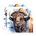 (2 Pack) Buffalo Art Magnets Magnets - Animal Illustration - Wildlife Decor - 5" On Longest Side - Made in USA - Sticks to Refrigerators & Metal Surfaces - MAG8681