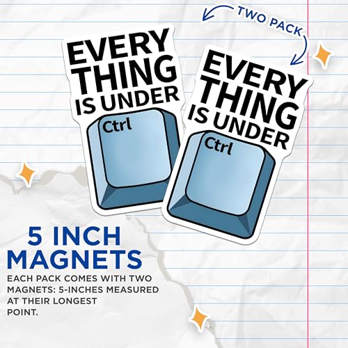 (2 Pack) Everything Under Control Magnets - 5" On Longest Side - for Cars, Fridges, Toolboxes - Made in USA - MAG7419