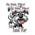 (2 Pack) My Best Friend Has Fur Dog Magnets - Cute Dog Lover Magnets - Dog Owner Refrigerator Magnets- 5" On Longest Side - for Fridges, Toolboxes, Cars - Made in USA - MAG2815