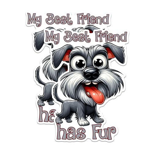 (2 Pack) My Best Friend Has Fur Dog Magnets - Cute Dog Lover Magnets - Dog Owner Refrigerator Magnets- 5" On Longest Side - for Fridges, Toolboxes, Cars - Made in USA - MAG2815