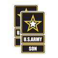 (2 Pack) US Army Son Magnets - United States Military - 5" On Longest Side - Premium Magnet - for Cars, Refrigerators, Toolboxes - Made in USA - MAG1185