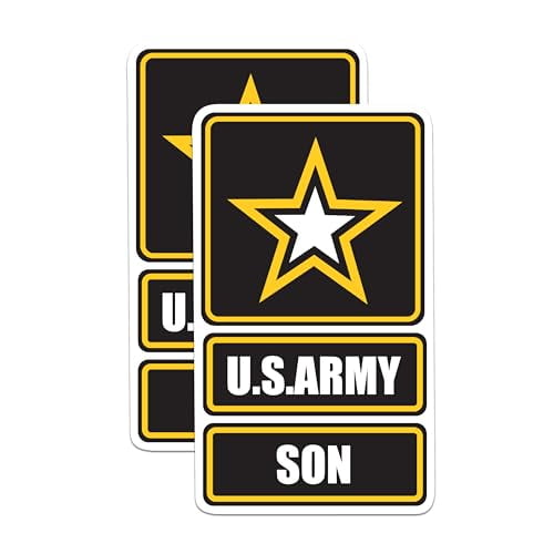 (2 Pack) US Army Son Magnets - United States Military - 5" On Longest Side - Premium Magnet - for Cars, Refrigerators, Toolboxes - Made in USA - MAG1185