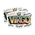 (2 Pack) Virgo Zodiac Magnets - Virgo Traits Horoscope - August September Astrology Sign Decor - 5 Inches On Longest Side - Thick Durable Magnet - Made in USA - MAG39139