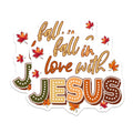 (2 Pack) Fall in Love with Jesus Magnets - Christian Refrigerator Decor - Faith Inspired Autumn Decorations - 5 Inches On Longest Side - Thick Durable Magnet - Made in USA - MAG25428