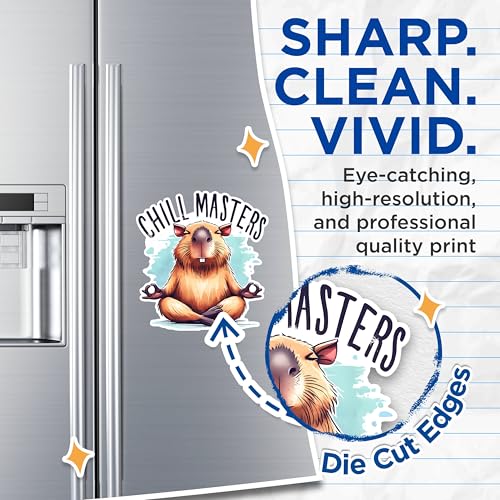 (2 Pack) Chill Masters Magnets - Funny Yoga Animal Magnets - Relaxed Cartoon Meditation Magnets- 5" On Longest Side - for Fridges, Toolboxes, Cars - Made in USA - MAG2658