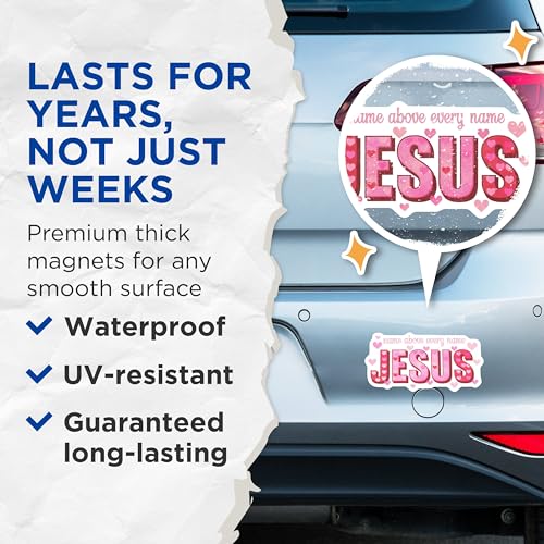 (2 Pack) Jesus Magnets Magnets - 5" On Longest Side - Made in USA - Sticks to Refrigerators & Metal Surfaces - MAG9013