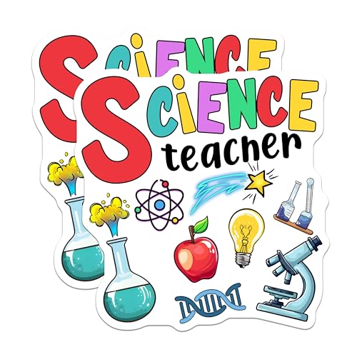 (2 Pack) Science Teacher Magnets - Classroom Decor - 5" On Longest Side - for Cars, Fridges, Toolboxes - Made in USA - MAG7836