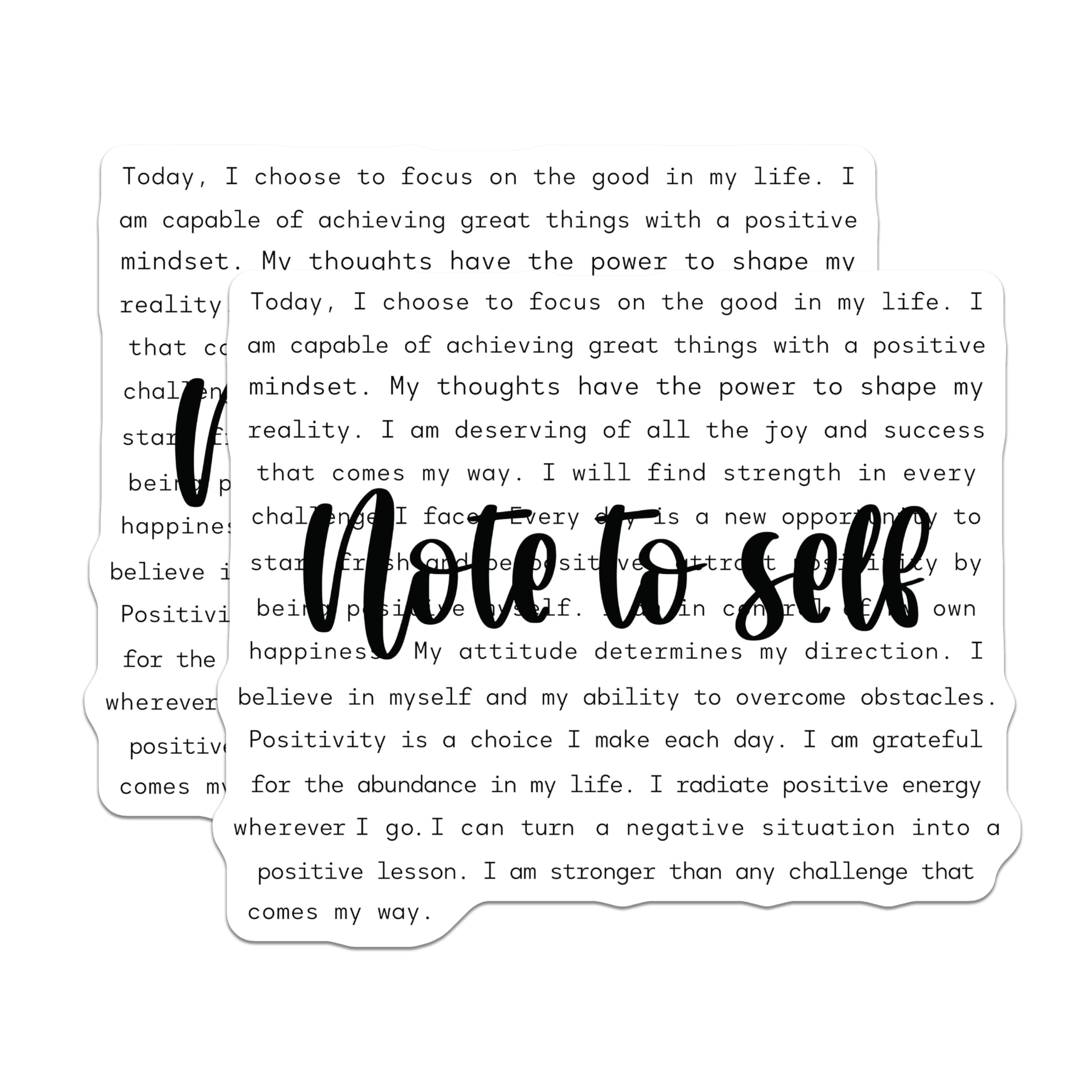 (2 Pack) Daily Positive Affirmation Magnets - Self Care Manifestation Reminder - Empowering Inspiration Decor - 5 Inches On Longest Side - Thick Durable Magnet - Made in USA - MAG28243