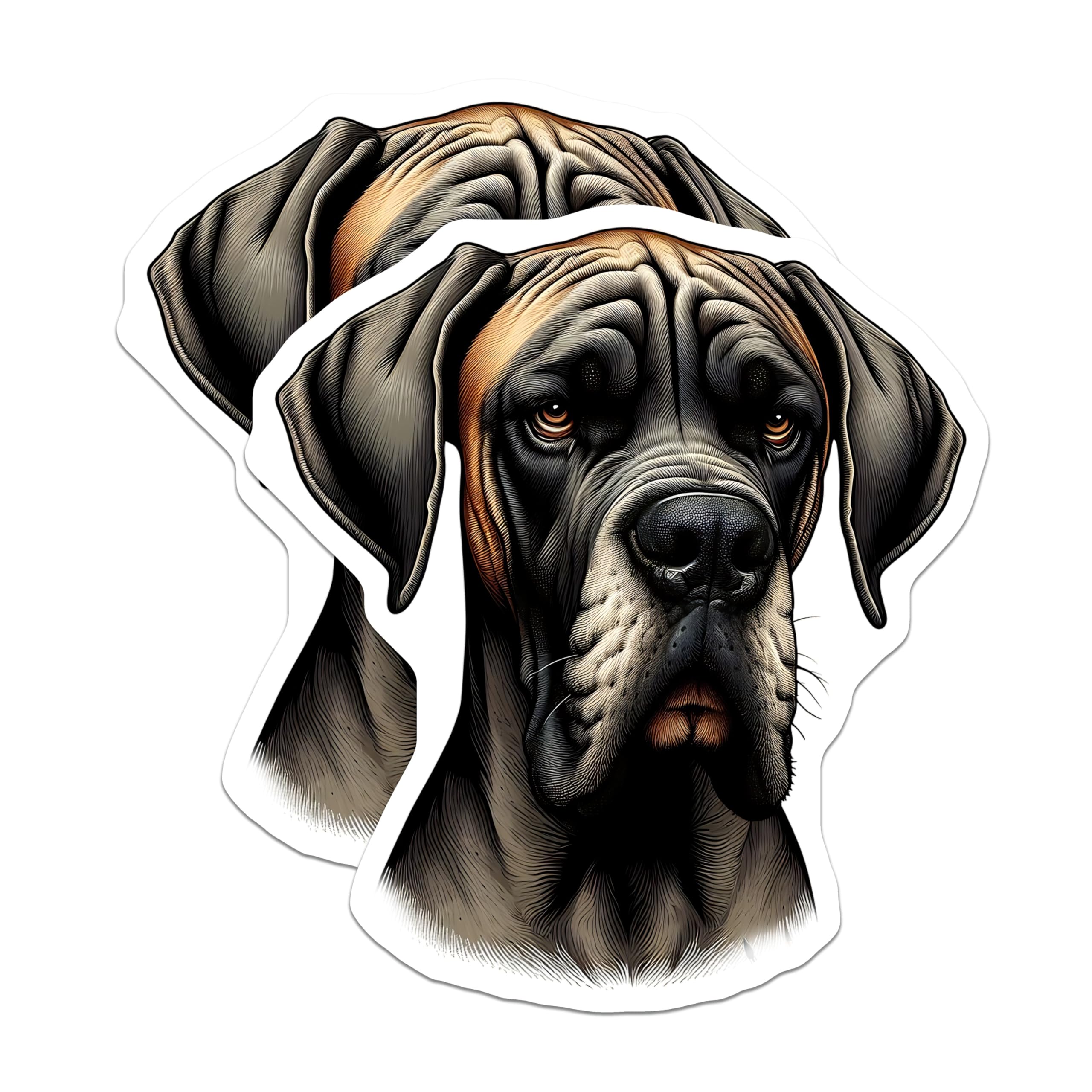 (2 Pack) Great Dane Magnets - Dog Breed Art - Refrigerator Magnets - 5" On Longest Side - Premium Magnet - for Cars, Refrigerators, Toolboxes, Lockers - Made in USA - MAG14732