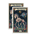 (2 Pack) The Horse Magnets - Skeleton Horse Design - Celestial Art - 5" On Longest Side - for Cars, Fridges, Toolboxes - Made in USA - MAG3711