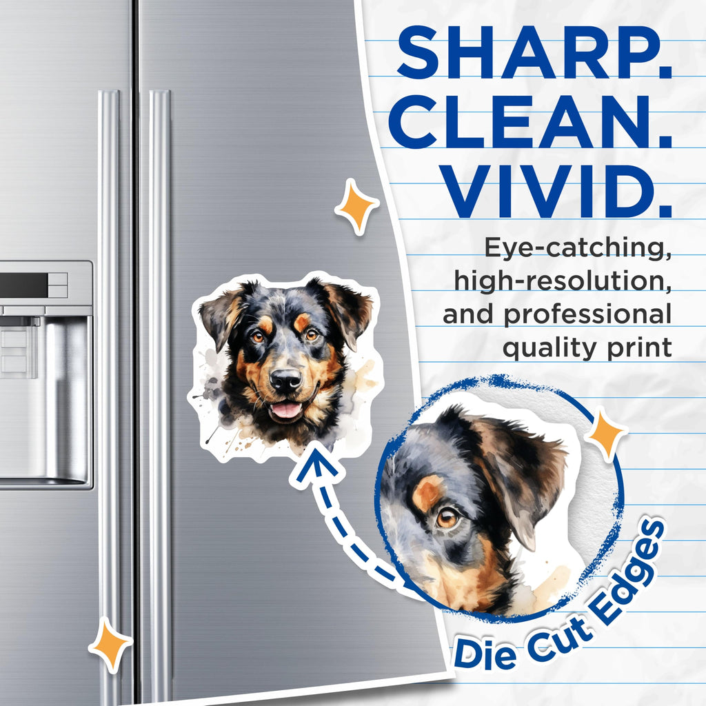 (2 Pack) Bernese Mountain Dog Magnets - Watercolor Dog Lover Art - Fridge Kitchen Decor - 5 Inches On Longest Side - Thick Durable Magnet - Made in USA - MAG26752