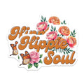 (2 Pack) Hippie Soul Magnets - Floral Butterfly Design - Retro Vibe Magnets - 5" On Longest Side - Premium Magnet - for Cars, Refrigerators, Toolboxes, Lockers - Made in USA - MAG16115