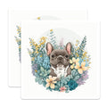 (2 Pack) French Bulldog Magnets - Floral Dog Decor - Cute Dog Breed Magnets - 5" On Longest Side - Premium Magnet - for Cars, Refrigerators, Toolboxes, Lockers - Made in USA - MAG14342
