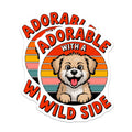 (2 Pack) Adorable Wild Side Dog Magnets - Cute Dog Lover Refrigerator Magnets - Funny Pet Owner Retro Sunset Decor - 5 Inches On Longest Side - Thick Durable Magnet - Made in USA - MAG29668