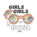 (2 Pack) Girls Gone Cruising Stickers - Beach Theme - Travel Stickers - 5" On Longest Side - Sticks to Smooth Flat Surfaces - Made in USA - BMCS6457